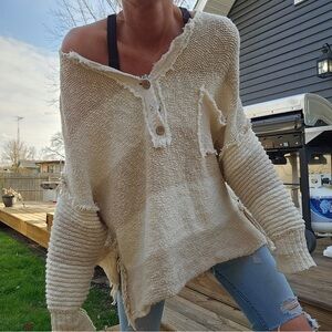 Free People Road Trip Stripe Pullover Sweater